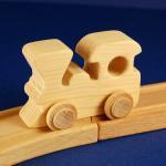 Train Party Favors - Package Of 10 Wood Toy Train..
