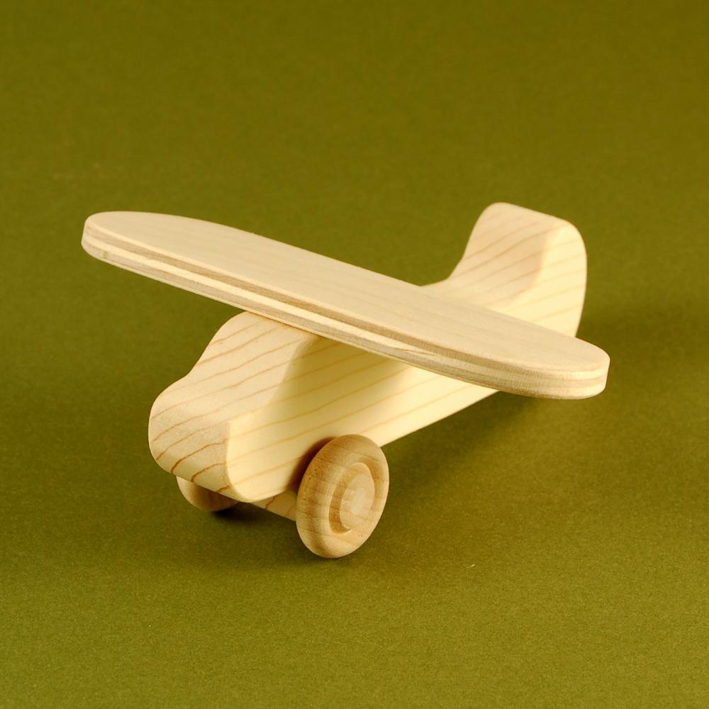 Airplane Party Favors - Package Of 10 Wood Toy Airplanes