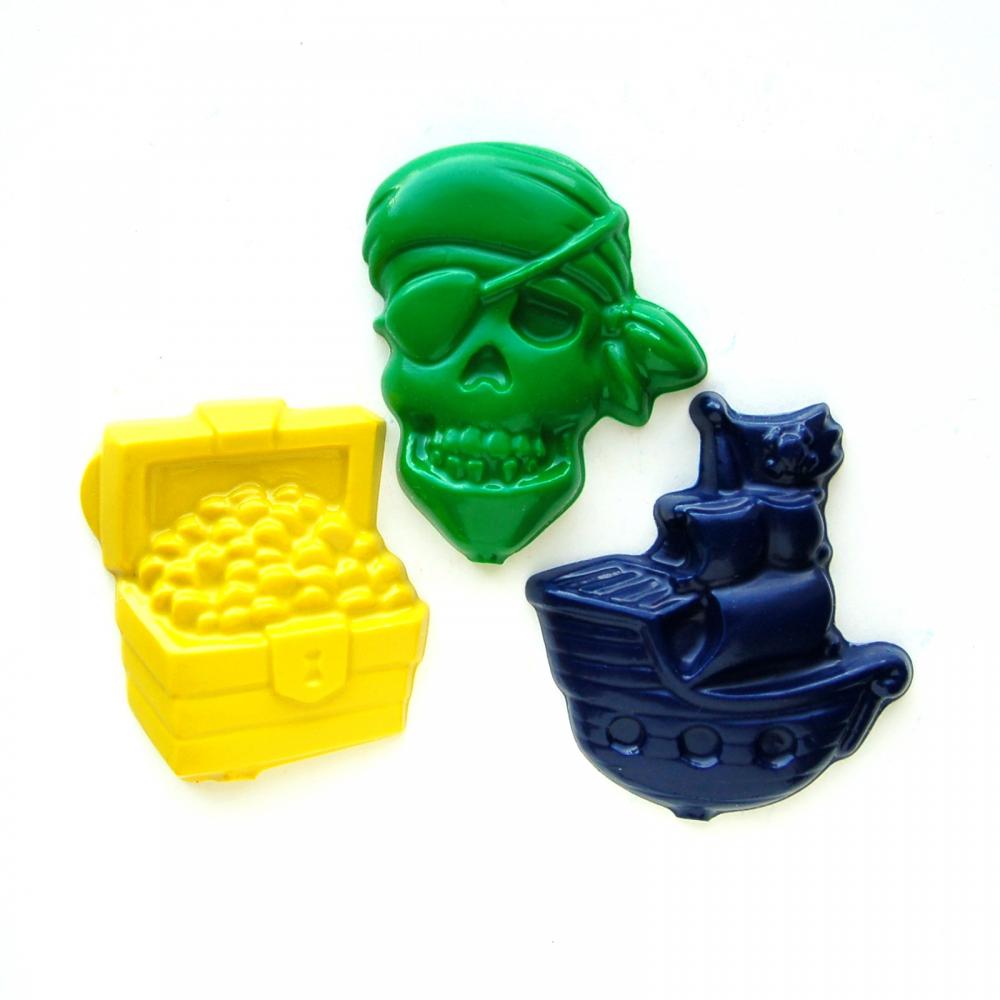 Pirate Party Favors - Package Of 12 Recycled Shaped Crayons